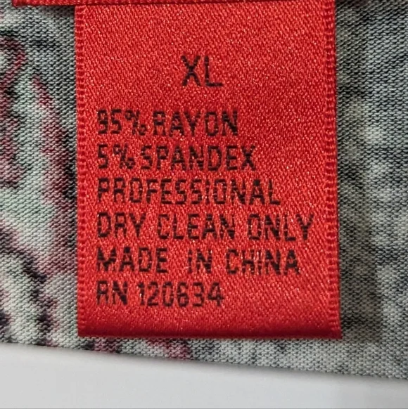 V Cristina Women's LS Embroidered Floral V Neck Top Black - Picture 8 of 8